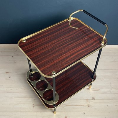 Mid-Century Mahogany Bar Cart Ico and Luisa Parisi for MB Italy, 1960s-WQC-1789357