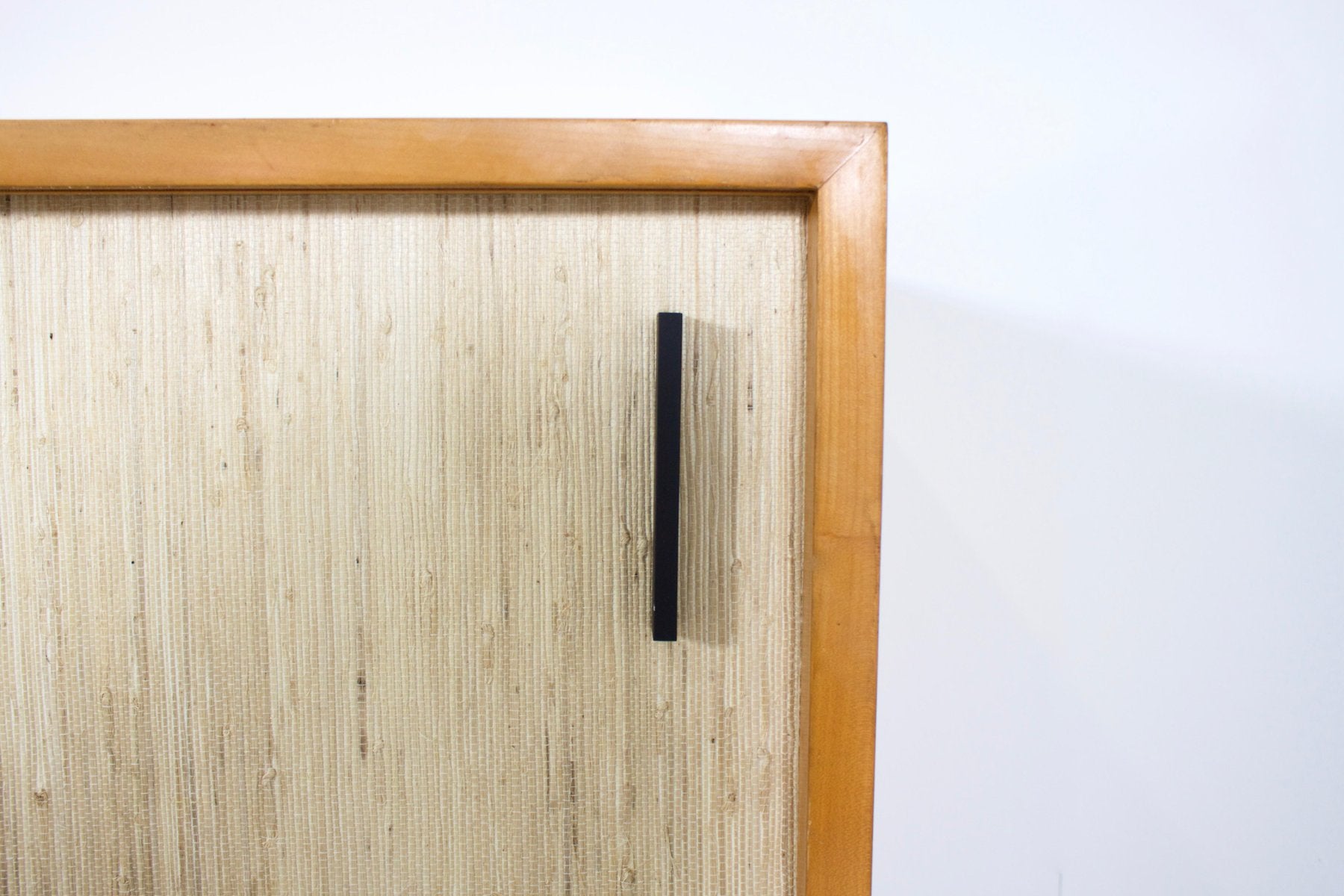 Mid-Century Maple and Cane Sideboard with Sliding Doors, Italy, 1960s