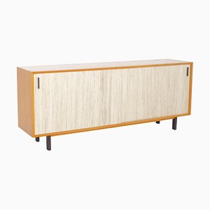 Mid-Century Maple and Cane Sideboard with Sliding Doors, Italy, 1960s-XTS-1889118