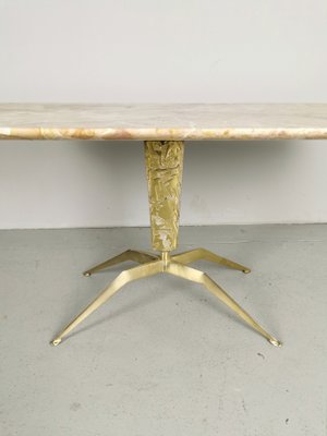 Mid-Century Marble and Brass Coffee Table Attributed to Cesare Lacca, 1950s-PRS-934628