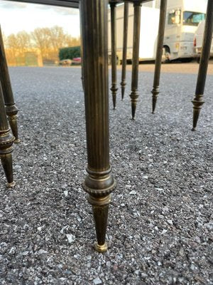 Mid-Century Marble and Brass Stacking tables, Set of 4-AVC-1282780