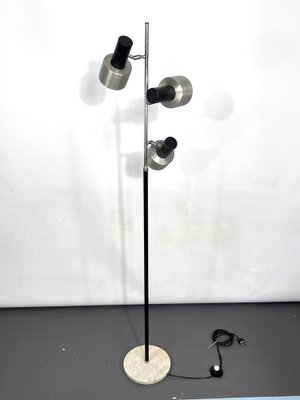 Mid-Century Marble and Metal 3-Arm Floor Lamp, Italy, 1960s-OT-1397642