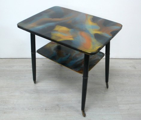 Mid-Century Marble Epoxy Art Coffee Table, 1950s-HIZ-1338569