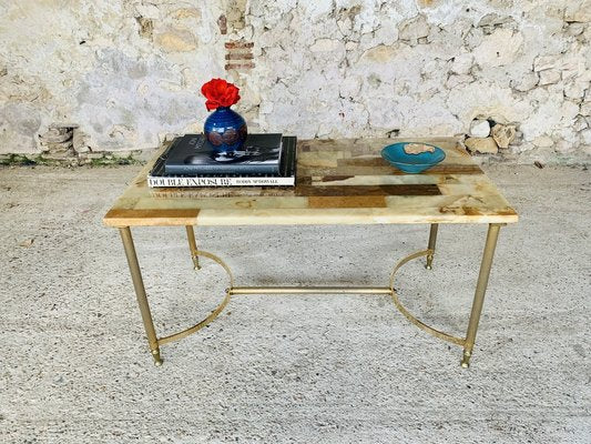 Mid-Century Marble & Onyx Coffee Table, 1960s or 1970s-OJT-1048737