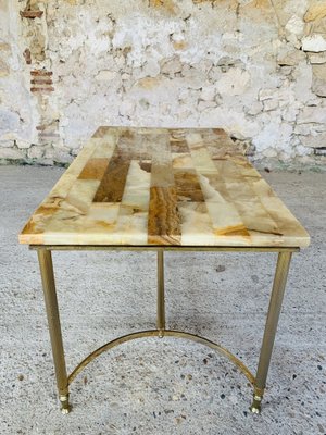 Mid-Century Marble & Onyx Coffee Table, 1960s or 1970s-OJT-1048737