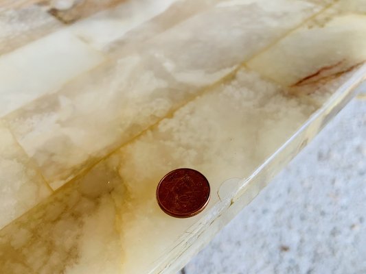 Mid-Century Marble & Onyx Coffee Table, 1960s or 1970s-OJT-1048737