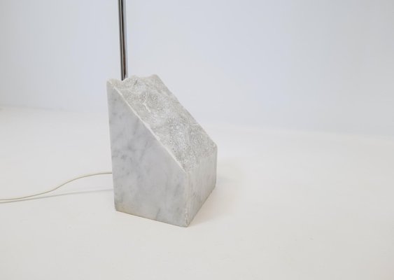 Mid-Century Marble & Steel Floor Lamps from Bergboms, 1970s, Sweden, Set of 2-UYK-1165825