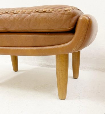 Mid-Century Matador Lounge Chair in Leather with Ottoman by Aage Christiansen, 1970-FGA-1241770