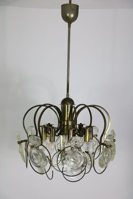 Mid-Century Metal and Glass Ceiling Lamp-SXX-591816