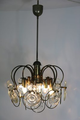 Mid-Century Metal and Glass Ceiling Lamp-SXX-591816