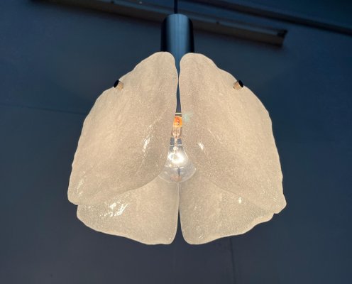 Mid-Century Metal and Ice Glass Model Bernstein Pendant Lamp from Kalmar, 1960s-UAH-1742902