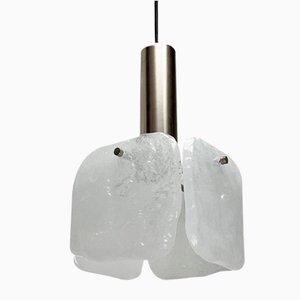 Mid-Century Metal and Ice Glass Model Bernstein Pendant Lamp from Kalmar, 1960s-UAH-1742902