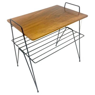 Mid-Century Metal and Wood Coffee Table, Italy, 1950s-FGA-1324625