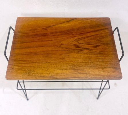 Mid-Century Metal and Wood Coffee Table, Italy, 1950s-FGA-1324625