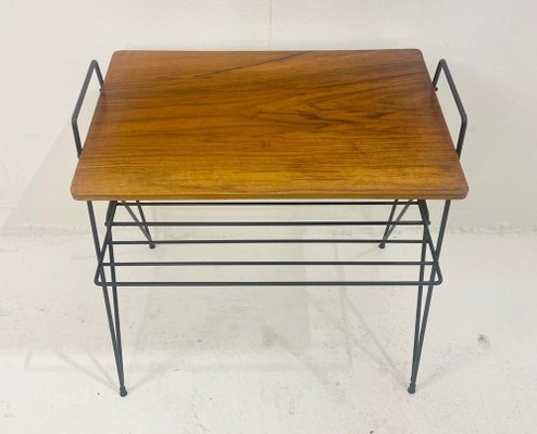 Mid-Century Metal and Wood Coffee Table, Italy, 1950s-FGA-1324625