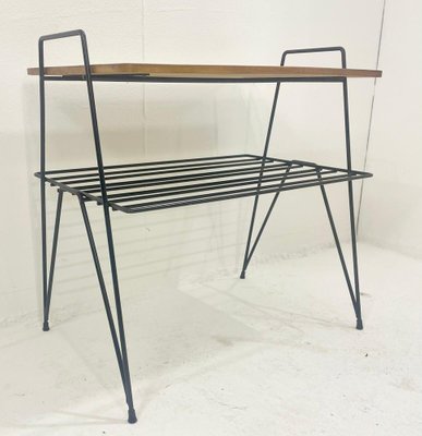 Mid-Century Metal and Wood Coffee Table, Italy, 1950s-FGA-1324625