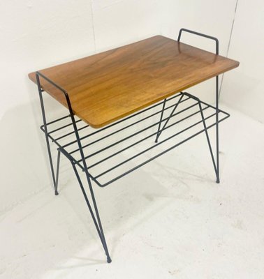 Mid-Century Metal and Wood Coffee Table, Italy, 1950s-FGA-1324625