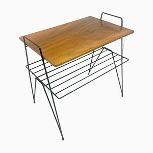 Mid-Century Metal and Wood Coffee Table, Italy, 1950s-FGA-1324625