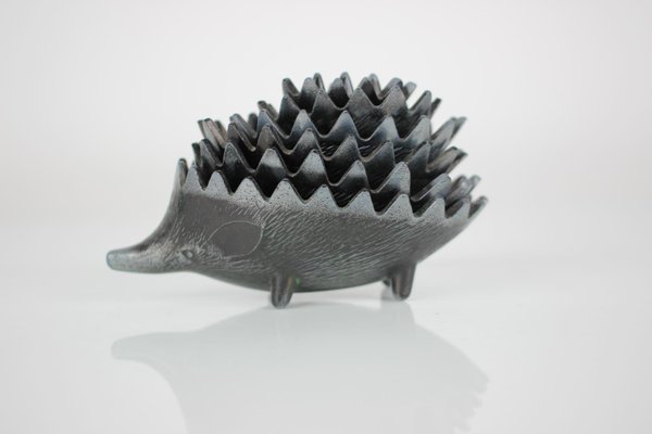 Mid-Century Metal Ashtray in the Shape of a Hedgehog, 1960s-TZ-1082038