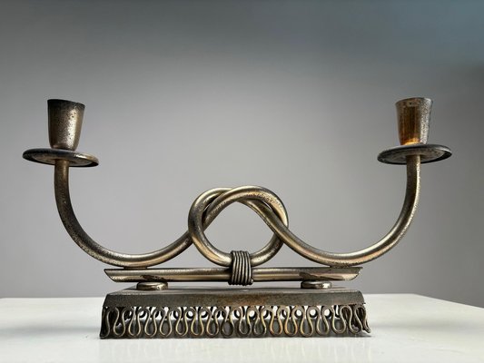 Mid-Century Metal Candleholder by Gio Ponti, Italy, 1950s-KKZ-2031904