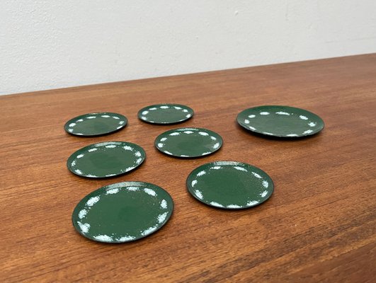 Mid-Century Metal Coaster Plates, 1960s, Set of 7-UAH-1796724