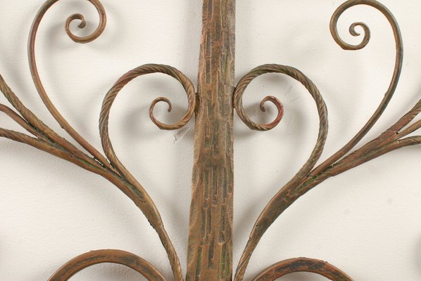 Mid-Century Metal Floral Sconce, 1960s-GE-653800