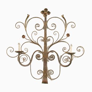 Mid-Century Metal Floral Sconce, 1960s-GE-653800