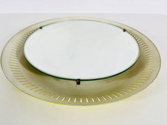 Mid-Century Metal Illuminated Mirror by Hillebrand, Germany, 1950s-PUK-1320933