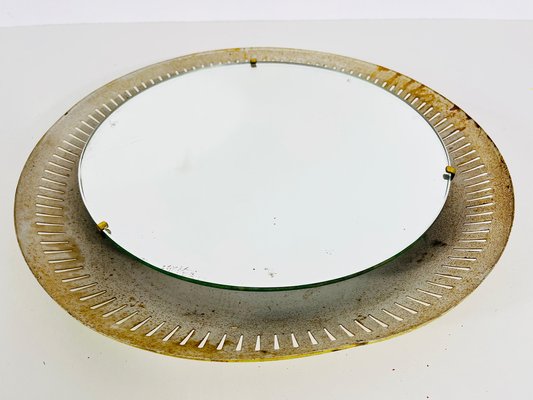 Mid-Century Metal Illuminated Mirror by Hillebrand, Germany, 1950s-PUK-1320934