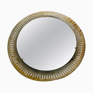 Mid-Century Metal Illuminated Mirror by Hillebrand, Germany, 1950s-PUK-1320934