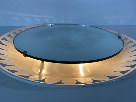 Mid-Century Metal Illuminated Mirror from Hillebrand, Germany, 1960s-PUK-690066