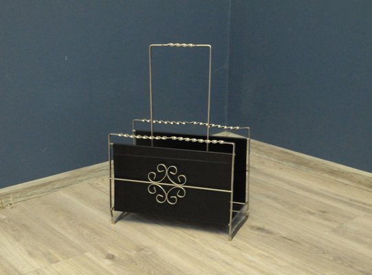 Mid-Century Metal Newspaper Holder, 1960s-KDW-1304297