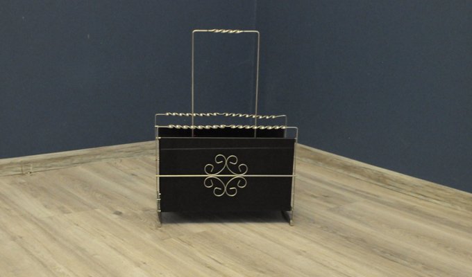 Mid-Century Metal Newspaper Holder, 1960s-KDW-1304297