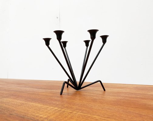 Mid-Century Metal String Style Tripod Candleholder-UAH-949741