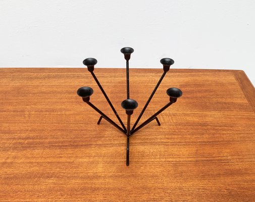 Mid-Century Metal String Style Tripod Candleholder-UAH-949741