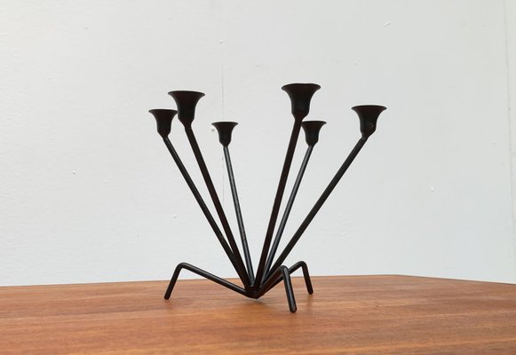 Mid-Century Metal String Style Tripod Candleholder-UAH-949741