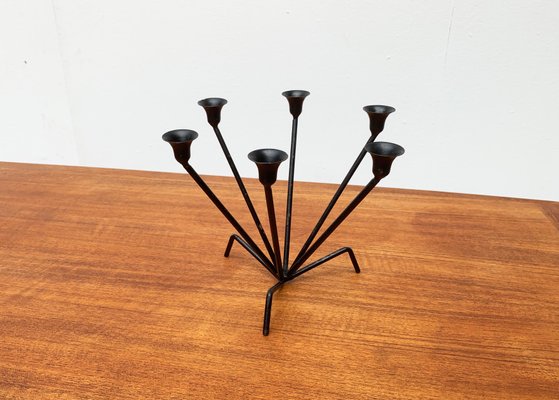 Mid-Century Metal String Style Tripod Candleholder-UAH-949741