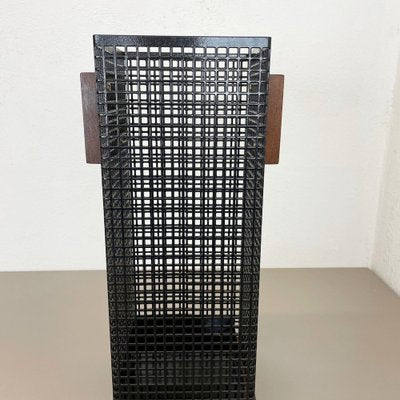 Mid-Century Metal Umbrella Stand in the Style of Josef Hoffmann, Austria, 1960s-QZ-1053178