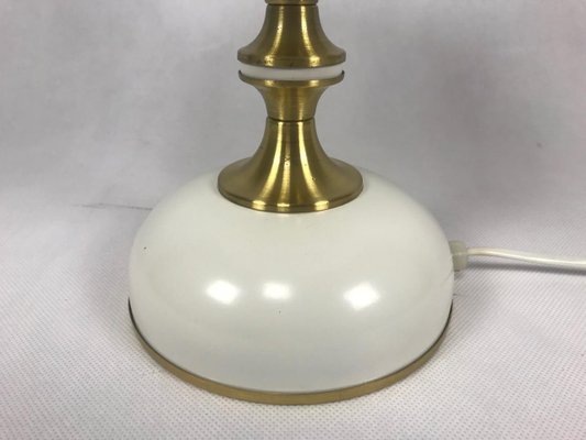 Mid-Century Milk Glass and Brass Table Lamp from Napako, 1960s-ZCY-1375686