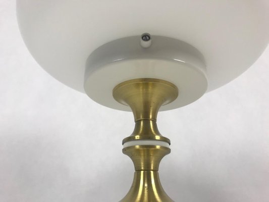 Mid-Century Milk Glass and Brass Table Lamp from Napako, 1960s-ZCY-1375686