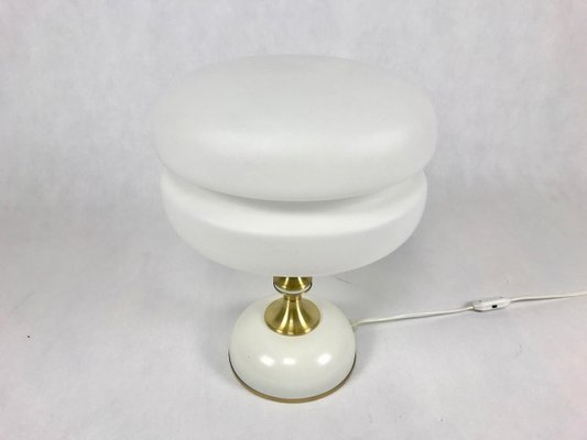 Mid-Century Milk Glass and Brass Table Lamp from Napako, 1960s-ZCY-1375686