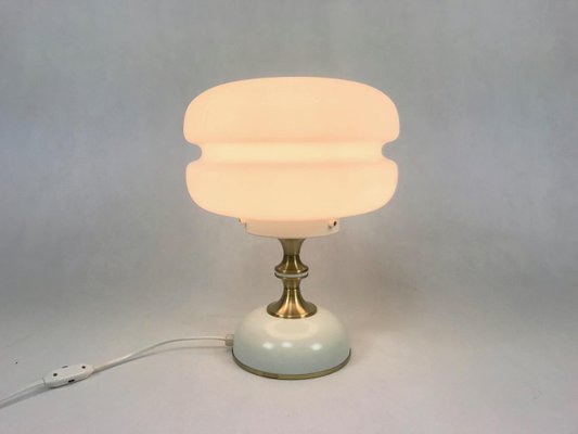 Mid-Century Milk Glass and Brass Table Lamp from Napako, 1960s-ZCY-1375686