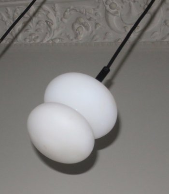 Mid-Century Milk Glass Pendant Lights, Set of 3-ED-1798698