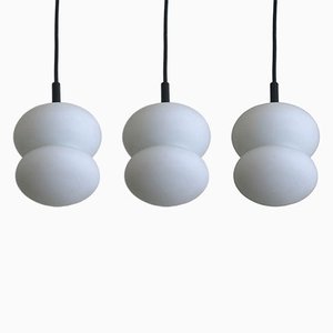 Mid-Century Milk Glass Pendant Lights, Set of 3-ED-1798698