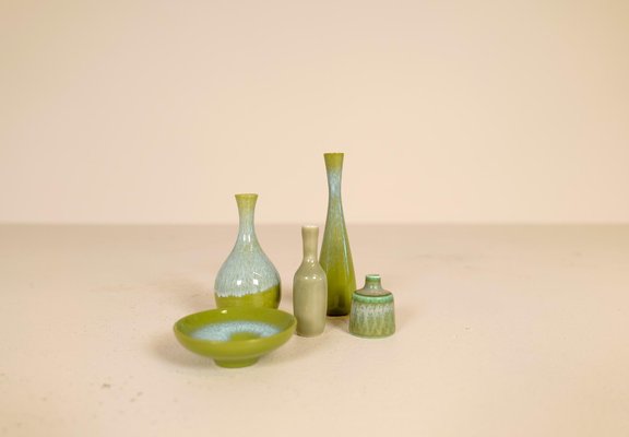 Mid-Century Miniatures Ceramic Vases by Gunnar Nylund for Rörstrand, Sweden, Set of 5-UYK-1137601