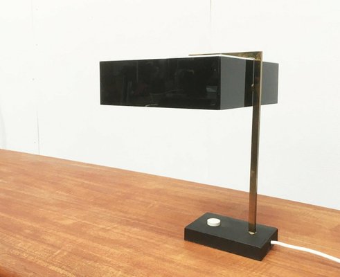 Mid-Century Minimalist Acryl and Brass Table Lamp, 1960s-UAH-2036747