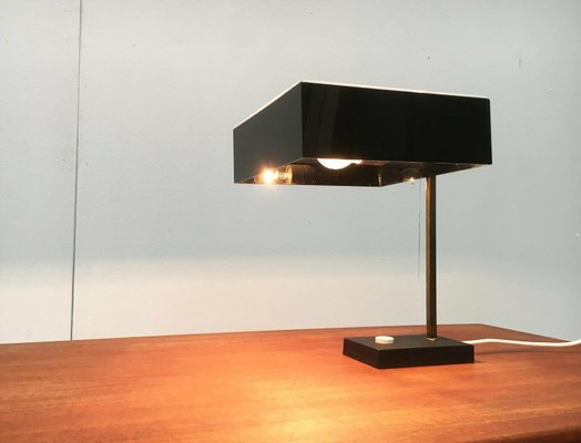 Mid-Century Minimalist Acryl and Brass Table Lamp, 1960s-UAH-2036747