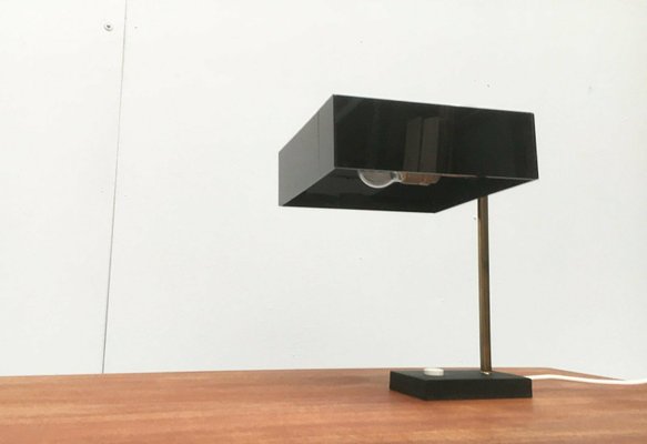 Mid-Century Minimalist Acryl and Brass Table Lamp, 1960s-UAH-2036747