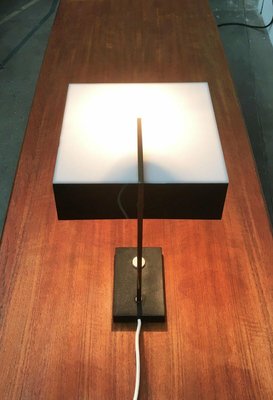 Mid-Century Minimalist Acryl and Brass Table Lamp, 1960s-UAH-2036747