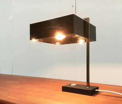 Mid-Century Minimalist Acryl and Brass Table Lamp, 1960s-UAH-2036747